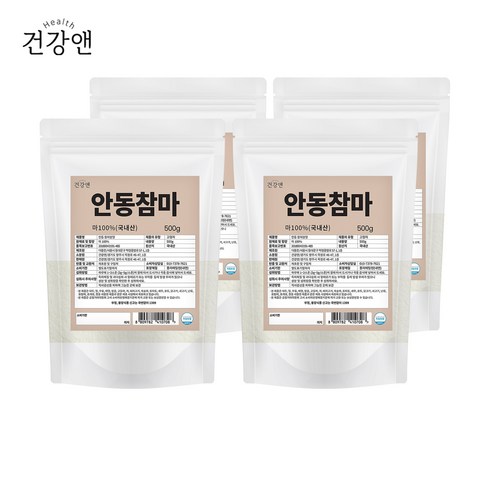 참마가루 - 안동 참마 가루 100% 국산 분말 마가루 산약가루, 500g, 4개