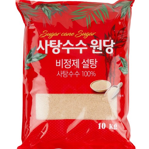 비정제원당10kg 비정제설탕 원당 사탕수수당 (슈가푸드), 10kg, 1개