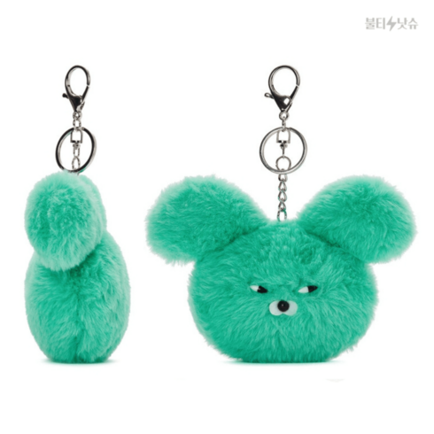 와사비베어 미니 키링 얼굴 캐릭터 인형키링 15x9cm, 얼굴 키링