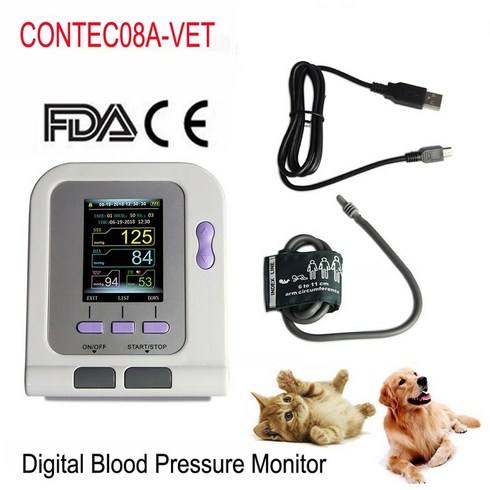 CONTEC08A 수의학 혈압 모니터 미터 디지털 장력계 INBP 기계 전자 혈압계 수의사 프로브, 01 Veterinary