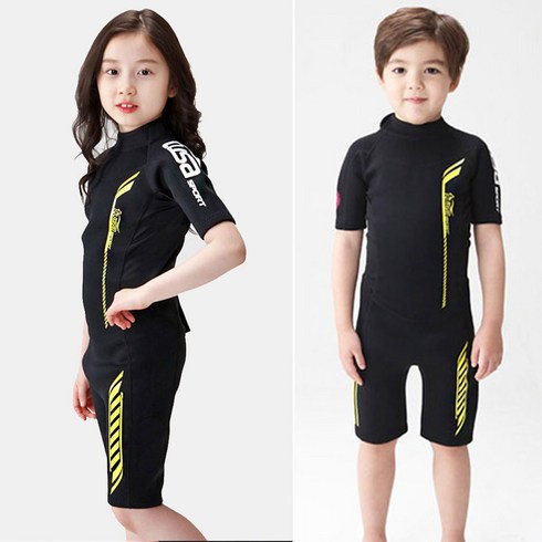 투사 아동 어린이 다이빙 웻슈트 수영복