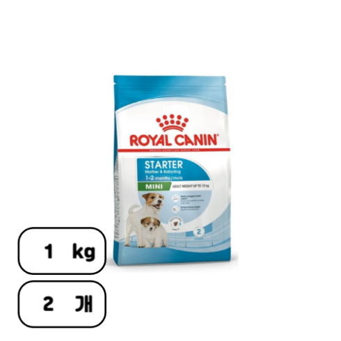 로얄캐닌 1+1 미니 스타터 마더 앤 베이비독 1kg+1kg, 1kg, 2개