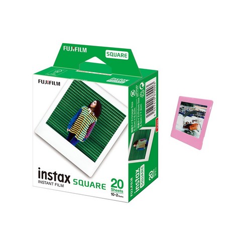 인스탁스 스퀘어필름2팩(20장)+포토액자1색/즉석카메라 필름, 1개