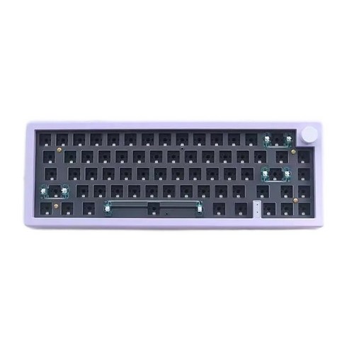 ZUOYA GMK67 무선 커스텀 키보드 베어본 하우징, 기본, 1. 퍼플, 기본