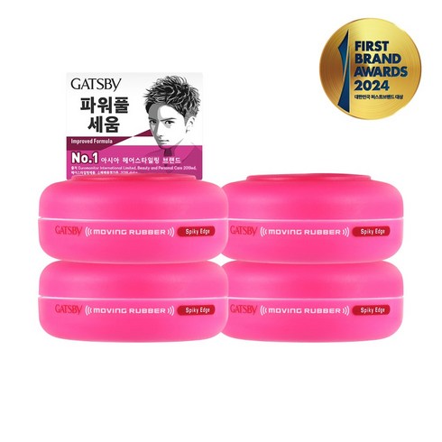 왁스 - 갸스비 무빙러버 스파이키엣지 헤어왁스, 80g, 4개