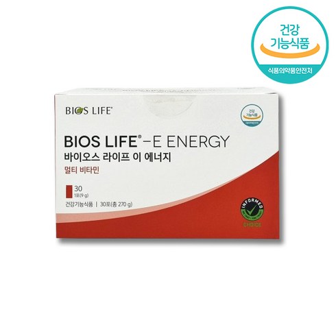 바이오스라이프 이 에너지 멀티 비타민 9g x 30포 2박스, 9000mg, 30개