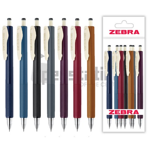 ZEBRA 제브라 사라사 나노 0.3mm 세트, 7색 컬러 세트