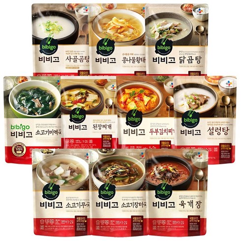 비비고 국 탕 찌개 10종, 1세트, 460g