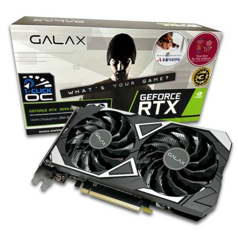 rtx3050 - GALAX 지포스 RTX 3050 EX BLACK D6 6GB DVI