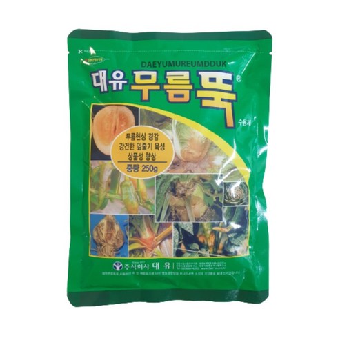 농사친구 대유 무름뚝 250g 배추 무 무름병 약 비료 방제 속 썩음 냉해 예방 피해 고추 양파, 250g 수화제, 1개