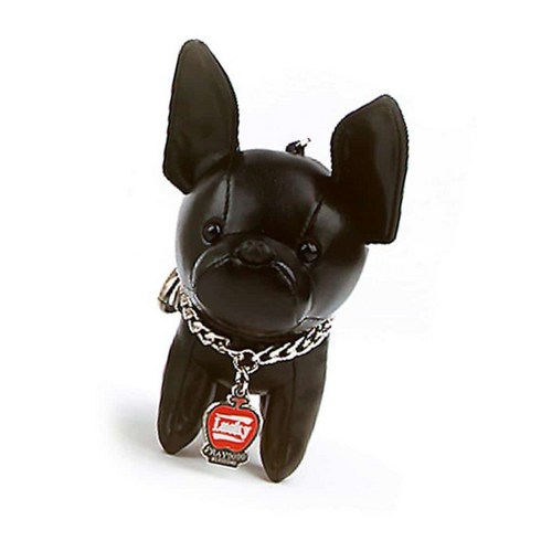 코지팝 레더 테리어 가방 인형 키링 열쇠고리 블랙