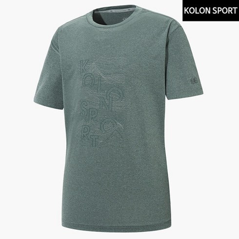 코오롱 남성 그래픽 반팔 라운드 V2TCX23201-LFO