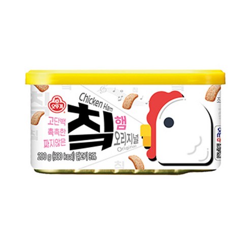 오뚜기 칰햄 퐄햄 블랙페퍼 칙햄 오리지널 치킨햄 다이어트 닭고기 고단백 단백질 아이들 반찬 닭가슴살 한끼식사 캠핑, 4개, 200g