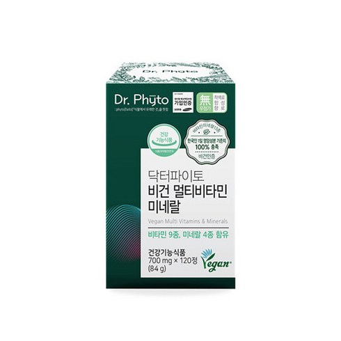 닥터파이토 비건 멀티비타민 미네랑 종합비타민 1박스(120정), 없음, 단품, 1개