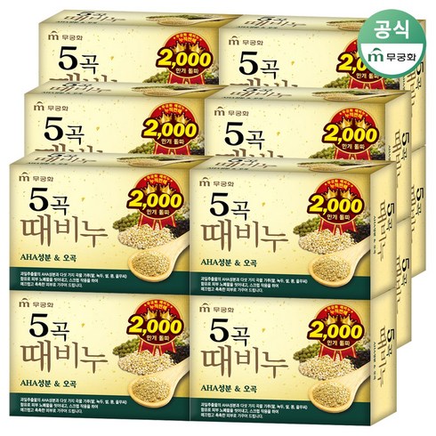 때비누 - 무궁화 오곡때비누, 90g, 12개