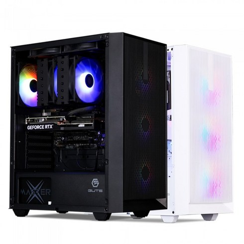 가츠컴퓨터케이스 - 몬스타 가츠 Y326 RGB 강화유리 (블랙) PC케이스(ATX) 미들타워 팬 6개 기본 장착, 1