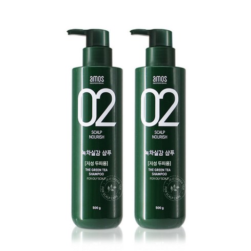 보내요 아모스프로페셔널 아모스 녹차실감 샴푸 지성용 500g 산뜻한타입 1+1