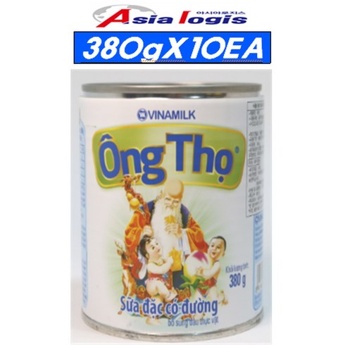 [아시아로지스] 베트남 연유 비나밀크 웅토 웅또 OngTho, 380g, 10개