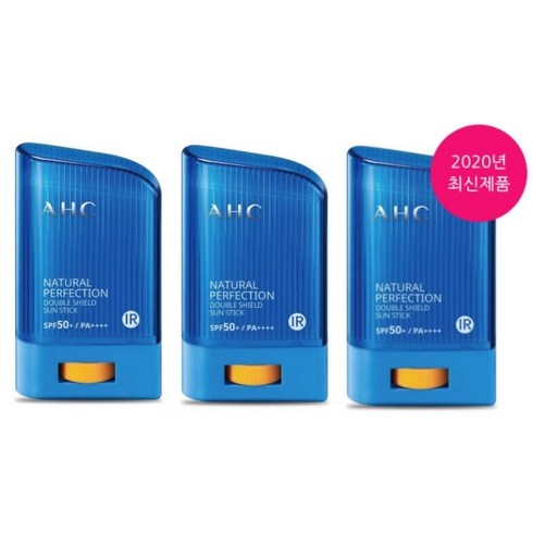 AHC 내추럴 퍼펙션 선스틱 22g SPF50+/PA++++, 3개