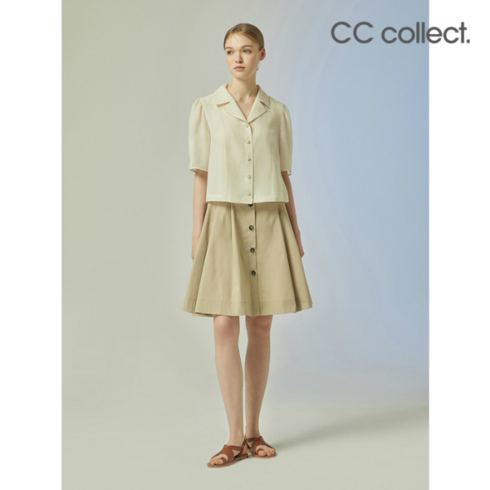 씨씨콜렉트 - 씨씨콜렉트CC콜렉트 미디 턱 플레어 스커트 BE_C232MSD047927126