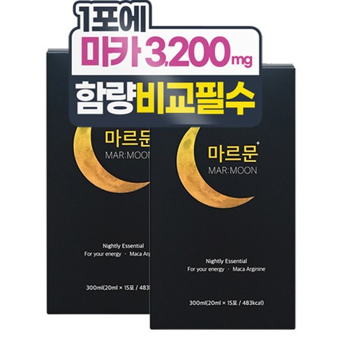 아자차 마르문 남성 아르기닌 마카 아연 야관문 고함량 액상스틱, 300ml, 2개