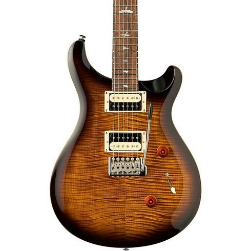 prsse - PRS SE Custom 24 Electric Guitar Black Gold Sunburst, One Size, One Color