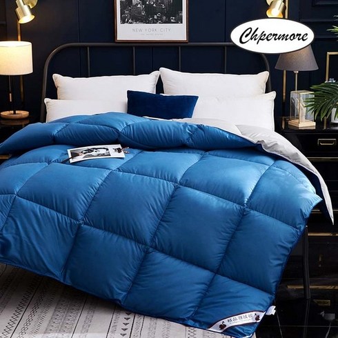 자가발열이불 헝가리 구스이불 Chpermore 고급 95% 거위/오리 이불 짙은 겨울 100% 코튼 커버 킹 퀸 트윈