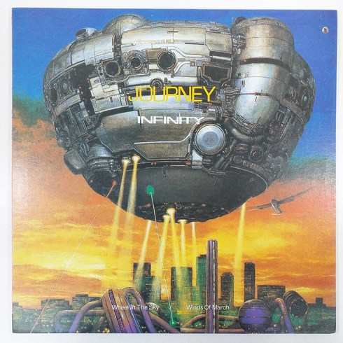 중고LP 초음파세척/ 저니/ JOURNEY INFINITY/ WHEEL IN THE SKY/ 자켓 AA 펀칭 있음/ 음반 새것 MINT
