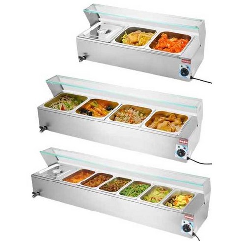 영업용 미니 반찬 냉장고 셀프바 밑반찬 냉장 보온고, 220V 반찬 저장고(대형 2구+소형 2구)