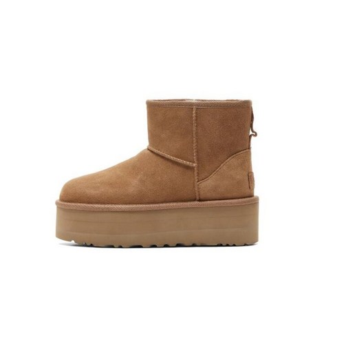 UGG 어그 스웨이드 레더 플랫폼 부츠 클래식 미니 W 체스넛 MINI PLATFORM CHESTNUT 240 1134991-CHE