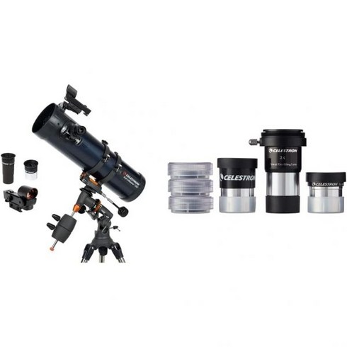 Celestron - AstroMaster 130EQ 뉴턴 망원경 초보자용 반사경 완전 코