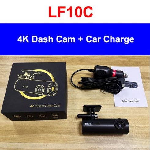 lf10 4k - LF10 전면 4K 대시캠 루프 녹화 3840*2160P 자동 오버라이팅 자동차 비디오 레코더 시간 오버프린트 비디오 재생 대시 캠 DVR, 1) LF10C1 - 32GB