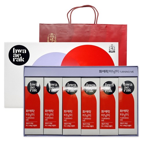 2023년 가성비 최고 화애락진 - 정관장 화애락 터닝미 70ml x 30포 (1개~6개 모음) 화애락진 리뉴얼 (쇼핑백 포함), 1박스, 2100ml