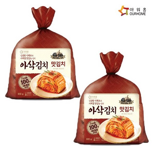 [다만세푸드] 아워홈 아삭김치 맛김치 900g x 2개