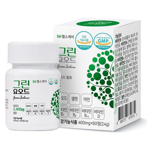 경남제약 그린 요오드2 400 셀렌 아연 비타민D 갑상선 면역기능 영양제, 60정, 3개