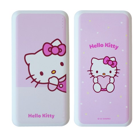 2023년 가성비 최고 키티난로 - 산리오캐릭터즈 듀얼 충전 보조배터리 10000mAh, 헬로키티, RPD-10000