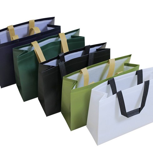 부직포가방 - 부직포 쇼핑백 가방 소형 중형 대형 선물백 보조가방 판촉용 쇼핑백 대량 가능, 네이비