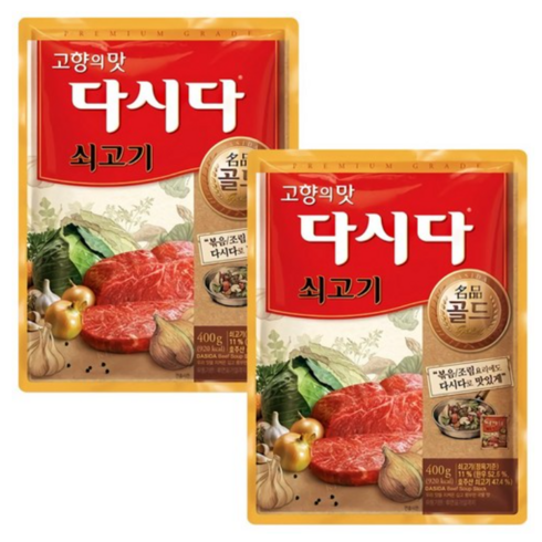 쇠고기다시다골드 - 명품 다시다 골드 쇠고기, 2개, 400g