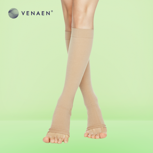 베나엔압박스타킹 - 베나엔 의료용 압박스타킹 니삭스형(무릎형) 열림, 무릎형 열림 Short, 1set