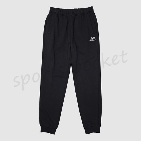 NBPFES100K 19 - 뉴발란스 MLDB1113 블랙 UNI 베이직 조거팬츠 (STANDARD FIT) 10부 스탠다드 남자 여자 공용 츄리닝 바지 운동 팬츠
