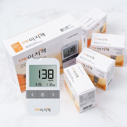 이지첵 혈당측정기+시험지200매+채혈침210매+알콜솜100매, 1개, 1set