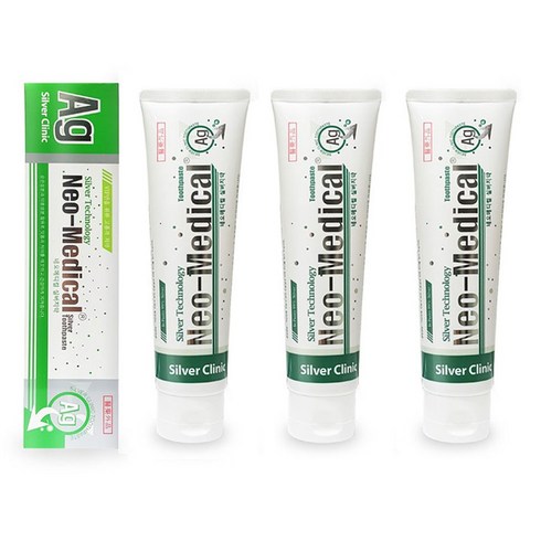 네오메디컬 실버 치약, 165g, 3개