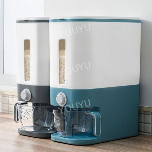 락앤락 진공쌀통 벌레방지 신선유지 쌀보관통, 다크그린20kg자동쌀