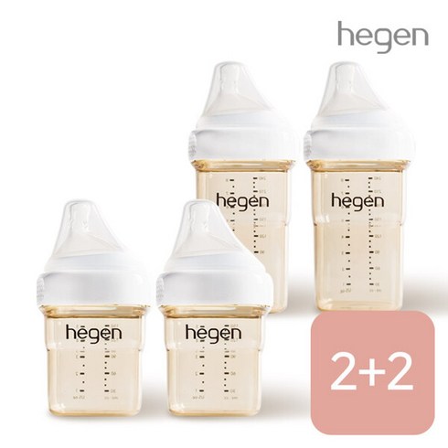 [헤겐] 애착젖병 PPSU 150ml 2P+240ml 2P(꼭지포함), 상세 설명 참조, 상세 설명 참조