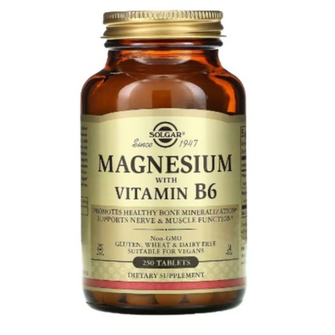 솔가 마그네슘 비타민 b6 Solgar Magnesium with Vitamin B6 250정, 1개