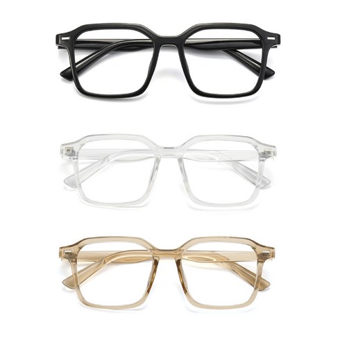 덱스 안경 블루라이트 차단 뿔테 다각형 투명 안경테