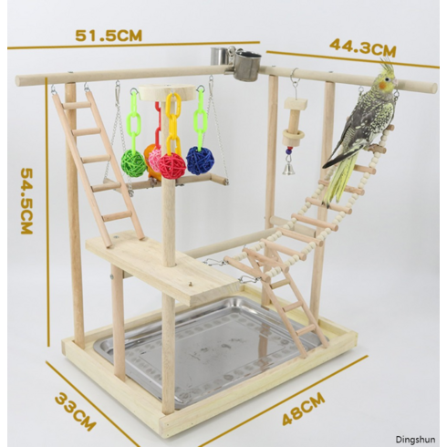 원목 앵무새 놀이터 사다리 그네 날림장 장난감 케이지 15종, 1개, A