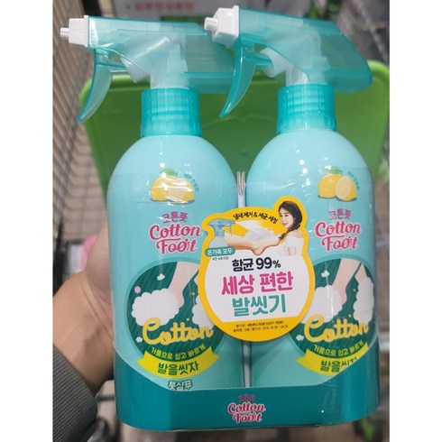 온더바디 발을씻자 코튼 풋샴푸 프레쉬레몬민트향, 510ml, 2개