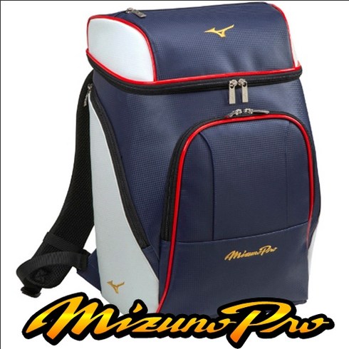 미즈노 베이스볼 프로 백팩 040981, 네이비 + 화이트