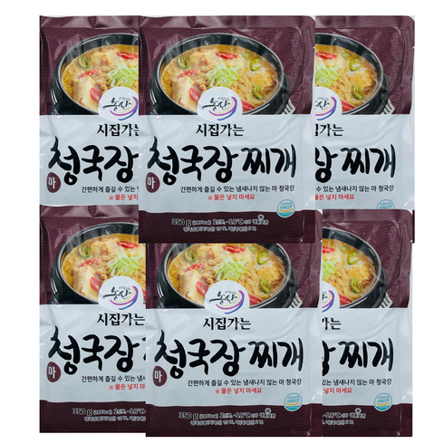 시집가는청국장 - 시집가는농산 시집가는청국장 350g x6개 즉석국 즉석탕, 6개